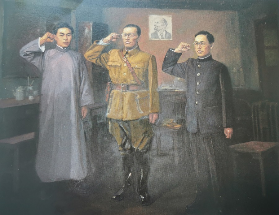 油画：万毅在陇海公寓宣誓入党.jpg